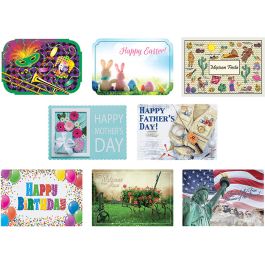 10 in x 14 in Spring Paper Placemats 8 Designs Combo Pack 1000 ct.