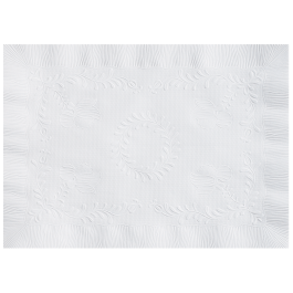 10 in x 14 in Anniversary Embossed White Paper Placemats 1000 ct.