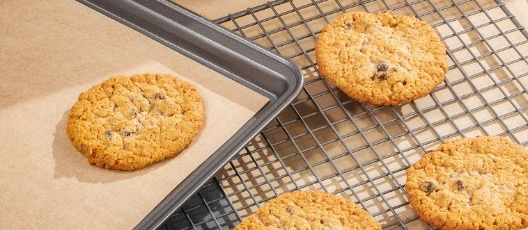 Bakery items on a kraft colored baking paper sheet