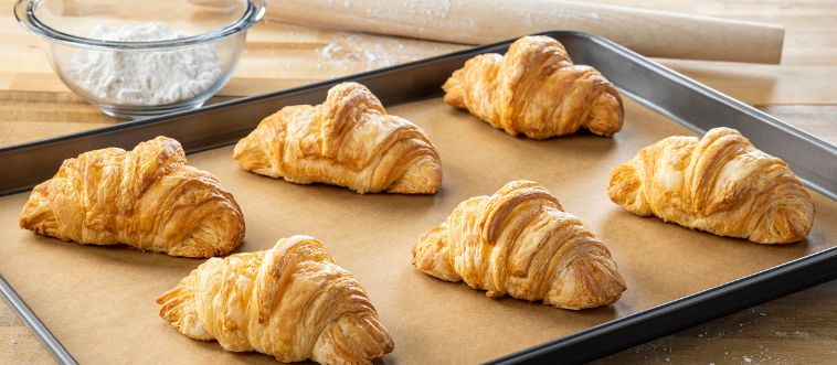 Bakery items on a kraft colored baking paper sheet