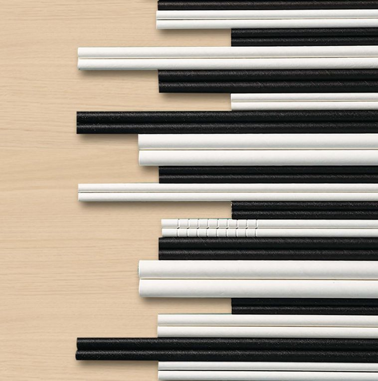 black and white paper straws